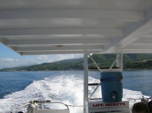 From the dive boat